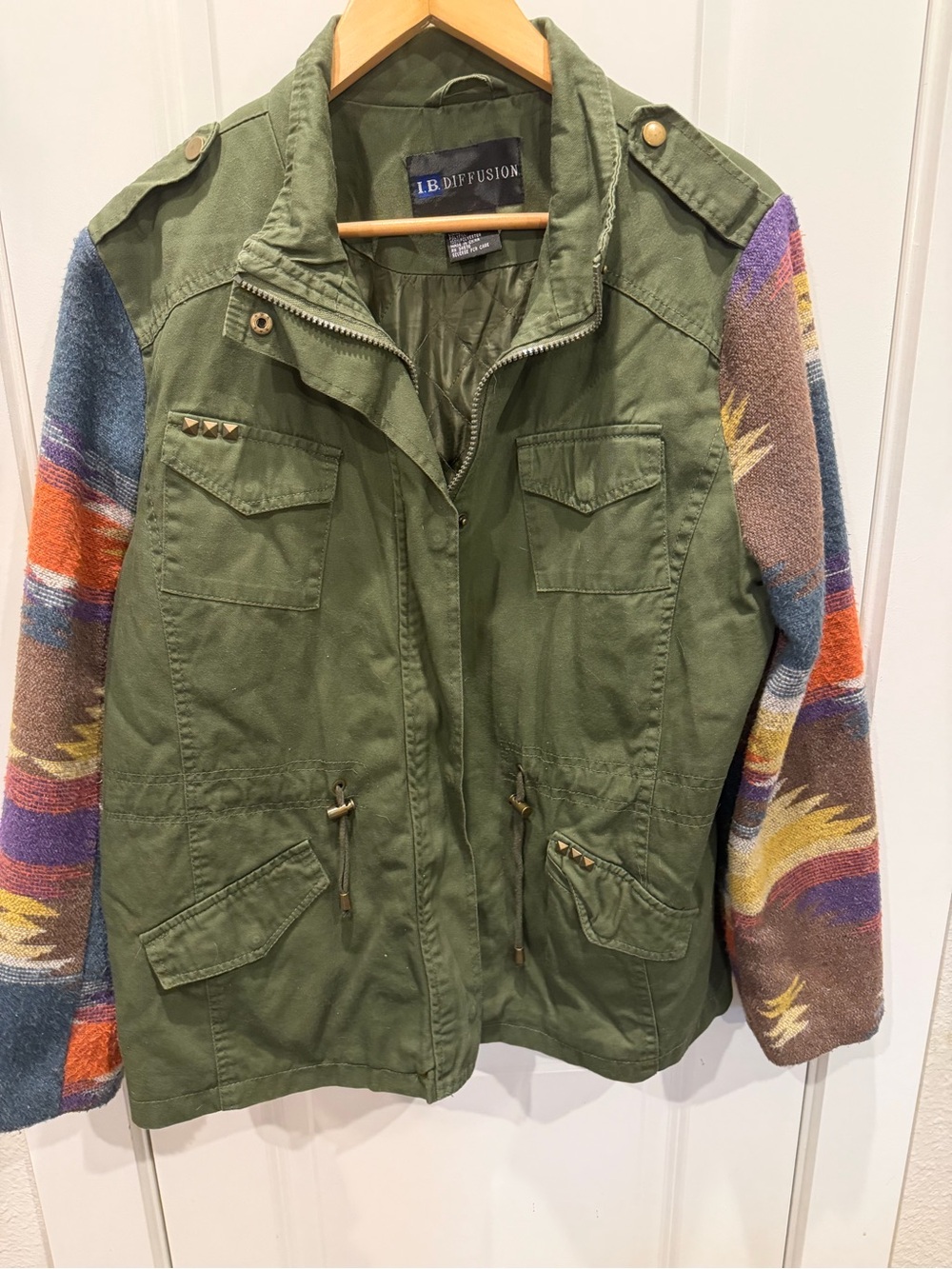 I.B. Diffusion Olive Utility Jacket - Picture 2 of 4